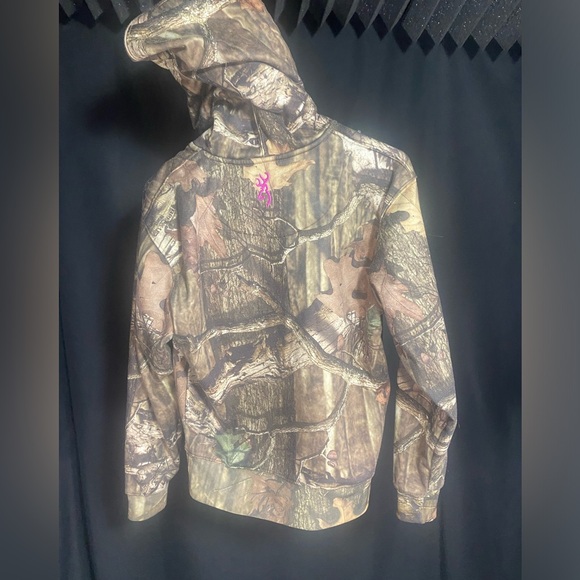 Pink on camo browning hoodie - Picture 2 of 2